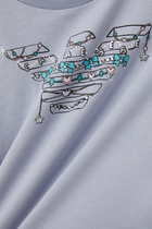 Bows and Hearts Logo Print T-shirt